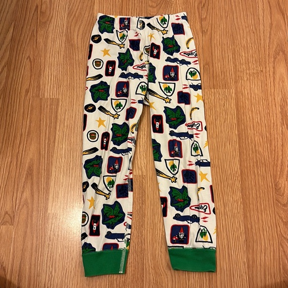 Hanna Andersson Organic Cotton Gnome Car Dragon Rocket Long John Pajamas Size 4T - Picture 7 of 9
